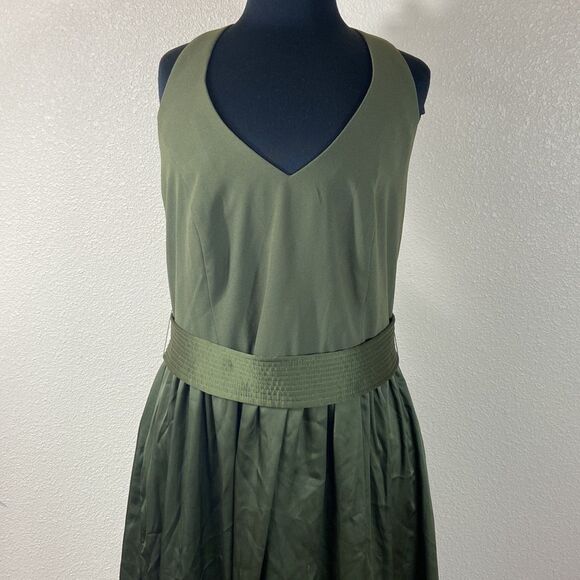WIHTE BY VERÁ WANG GREEN WOMEN DRESS PLUS SIZE 14 - Picture 2 of 14